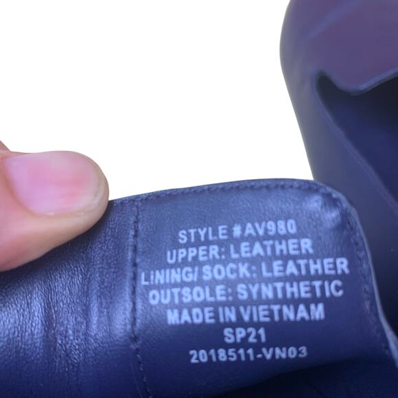 J.Crew Bennett Navy Blue Leather Pointed Toe Loafers Size 7 - Picture 8 of 10